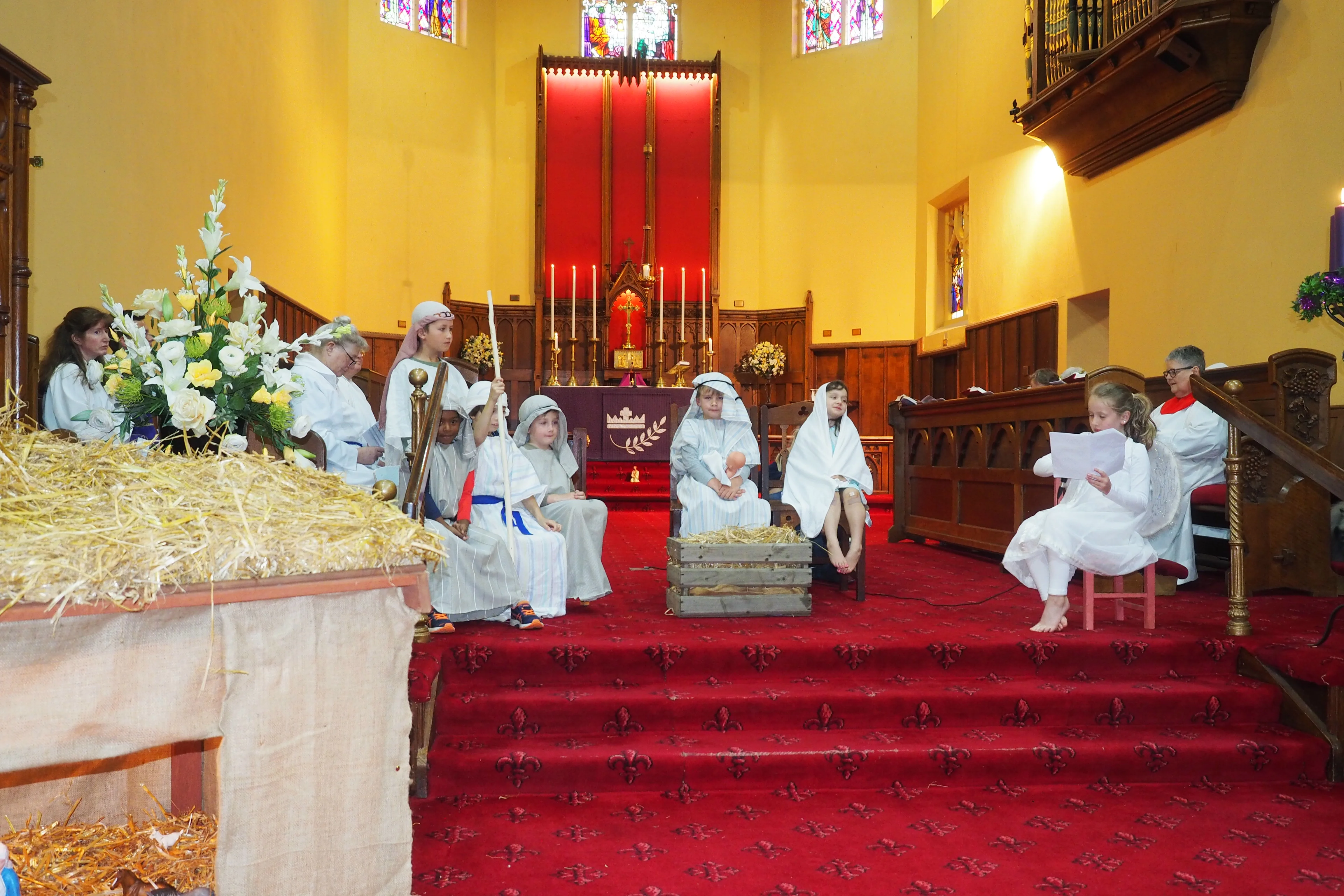 Mary & Joseph with the Angel and the Shepherds